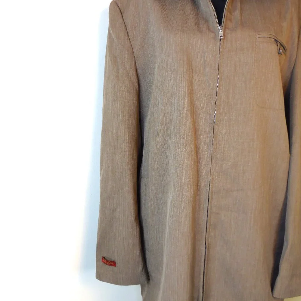 Vintage Haband Lion's Den Men's 44R‎ Front Zip Leisure Jacket MCM Hipster